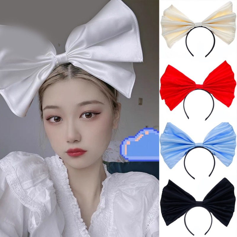 Băng Đô Nơ Lớn Bằng Satin Dùng Làm Đạo Cụ Chụp Ảnh Halloween