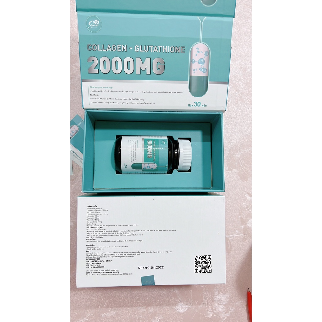 Viên Uống Giảm Nám Trắng Da Glutathione 2000 mg Dr.Lacir
