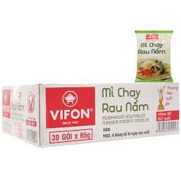 Thùng 30 Gói Mì Chay Rau Nấm VIFON 65g/Gói