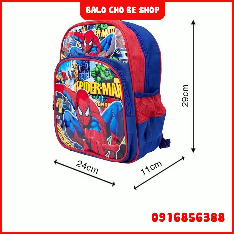 Balo cho bé mầm non, mẫu giáo từ 1-6 tuổi họa tiết siêu nhân và công chúa chống thấm nước chất liệu an toàn cho bé