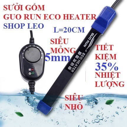 SƯỞI BỂ CÁ MINI SIÊU MỎNG GUO ECO HEATER - SƯỞI MINI