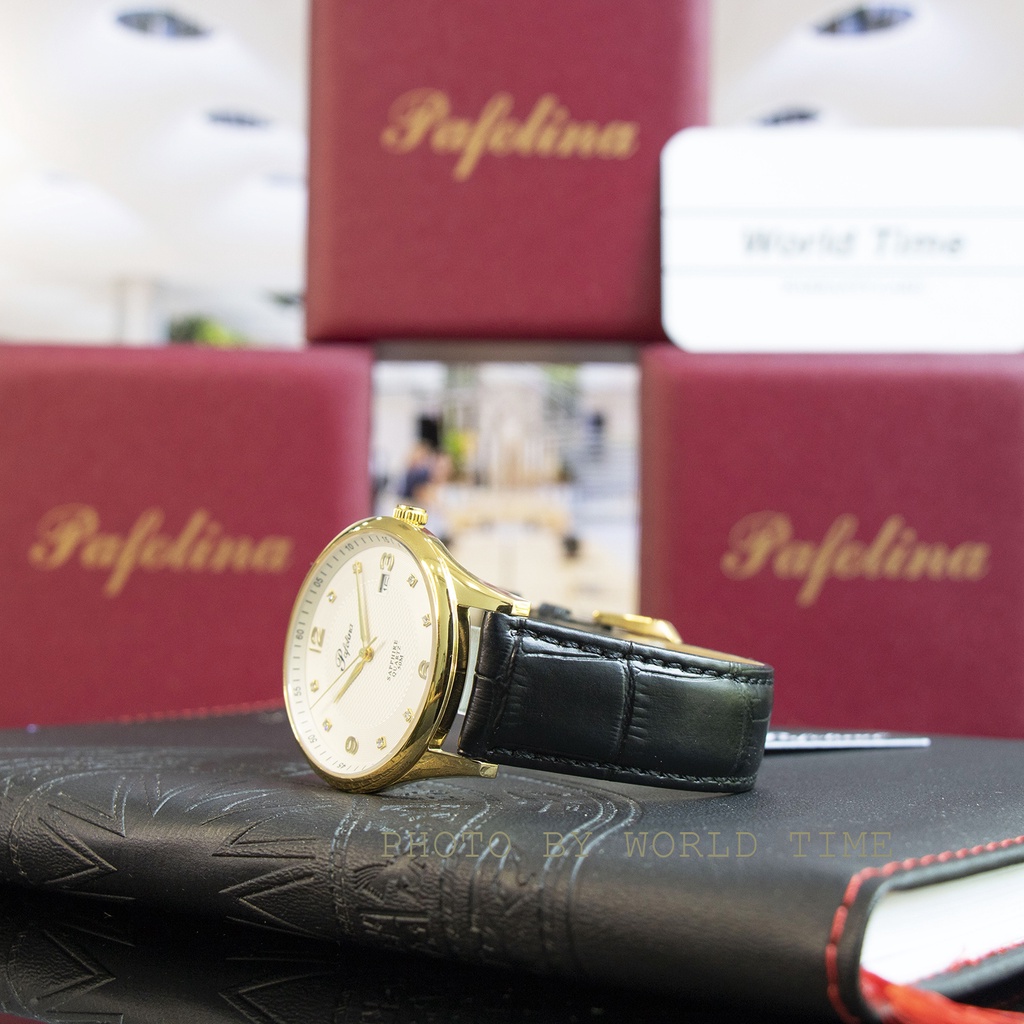 Đồng Hồ Nam Pafolina 5033M dây da Chính Hãng Full Box , Kính Sapphire Chống Xước - Chống Nước 3ATM - Bảo hành 3 năm