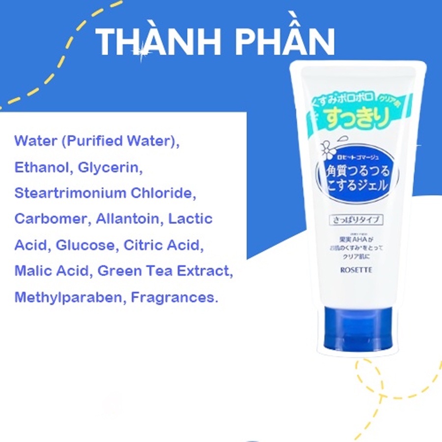Tẩy Tế Bào Chết Rosette Gel Tẩy Da Chết Peeling 120g Nhật Bản Phù Hợp Với Mọi Loại Da TDC1 VENISA