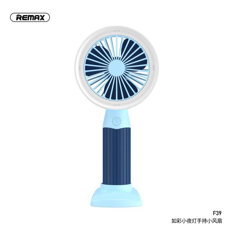 Quạt Remax F39 + đèn led + kệ để bàn 3 chế độ siêu mát, siêu tiện ích cầm tay 1200mah
