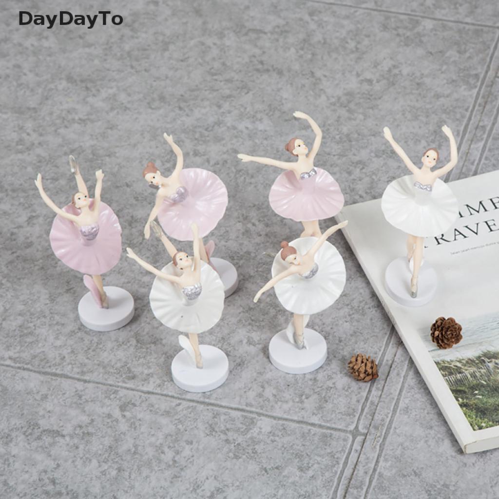 Bộ 3 Phụ Kiện Trang Trí Bánh Kem Hình Bé Gái Múa Ba Lê Dễ Thương