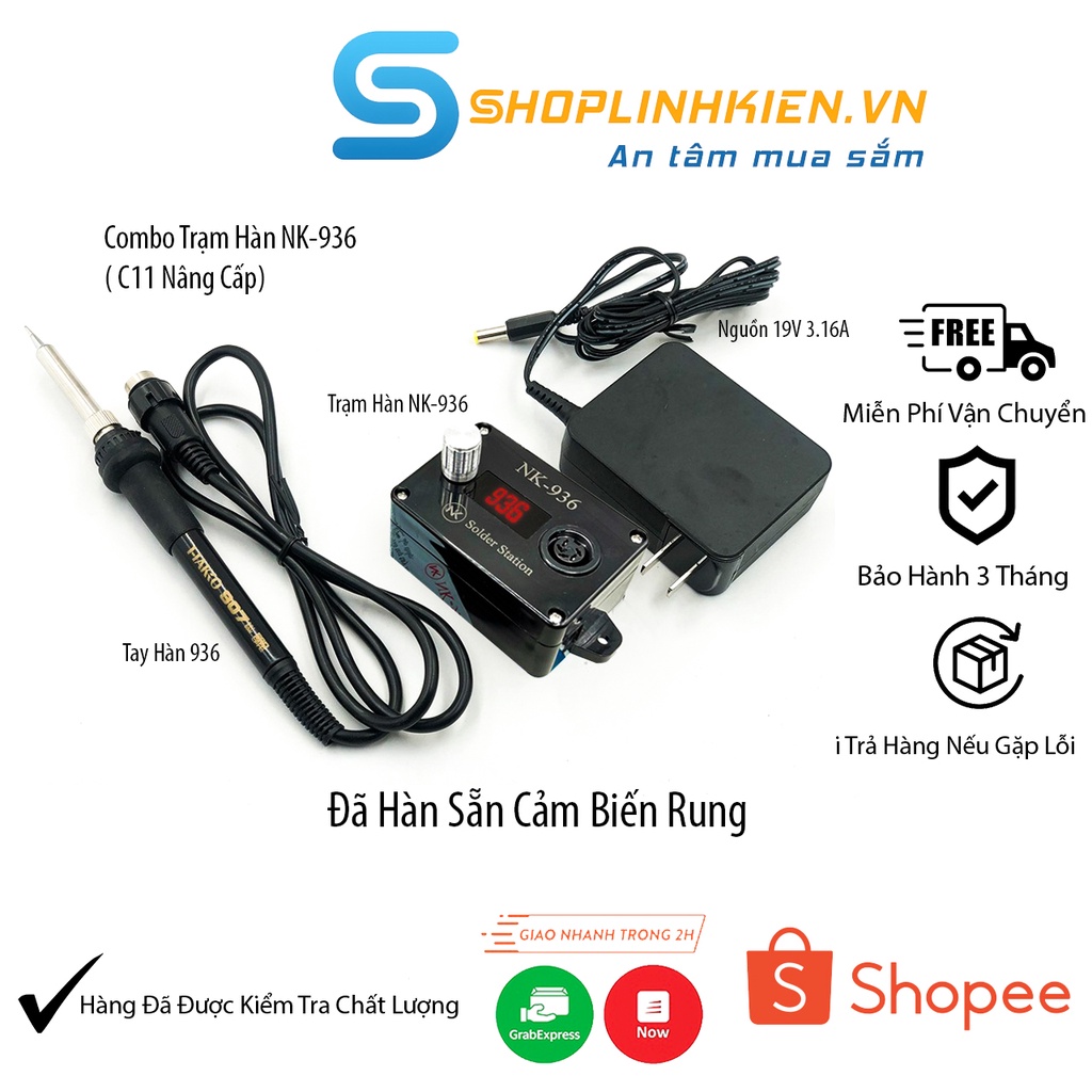 Trạm Hàn NK963 Nâng Cấp C11 Chế Máy Hàn Sử Dụng Tay Hàn 936