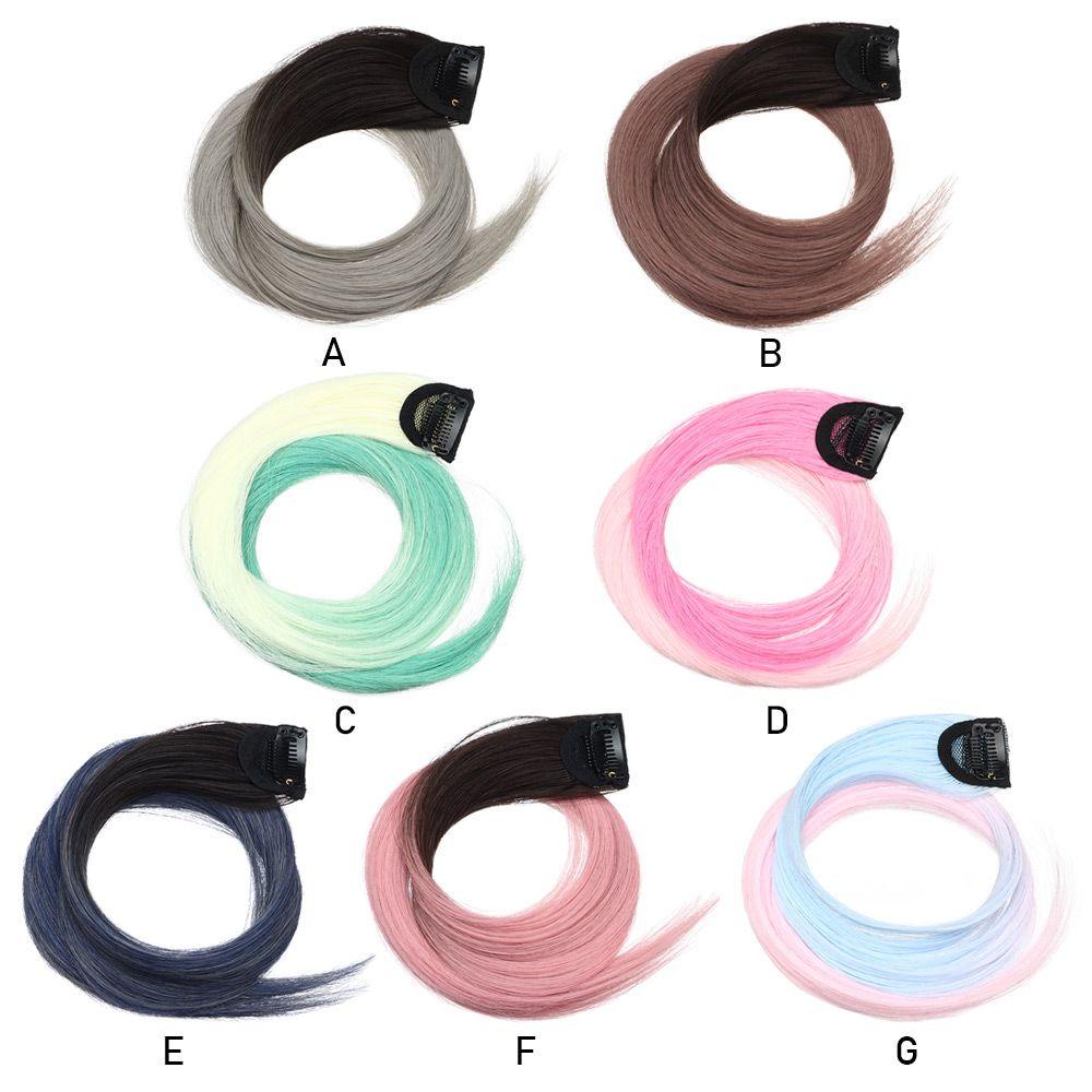 Bộ Tóc Giả Bằng Sợi Tổng Hợp Kháng Nhiệt Màu Sắc Gradient