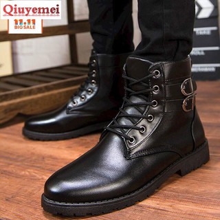 Giày Bốt Martin Cổ Thấp Thiết Kế Cá Tính Cho Nam Thích Hợp Lái Xe Mô Tô