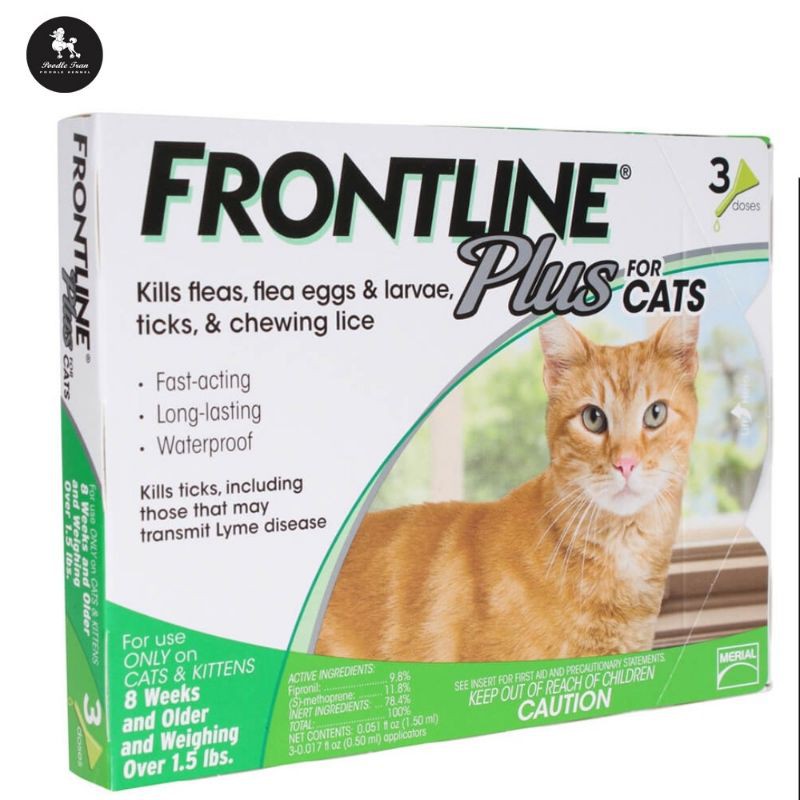 Frontline plus nhỏ gáy trị ve bọ chét cho mèo ( 1tuyp) Phòng và tiêu diệt trứng, nhộng và rận (bọ chét) trưởng thành.