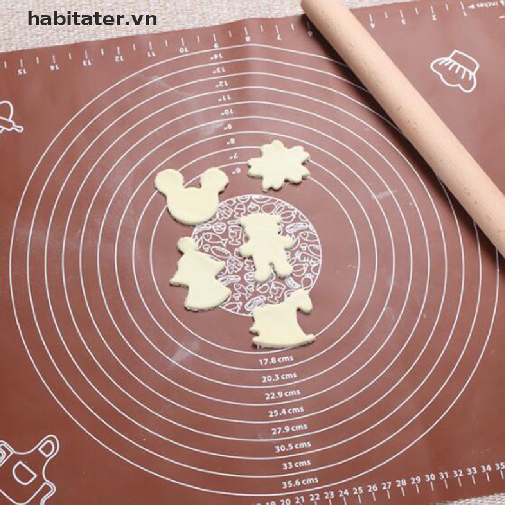 Thảm Silicone Lăn Bột Làm Bánh 30x25cm