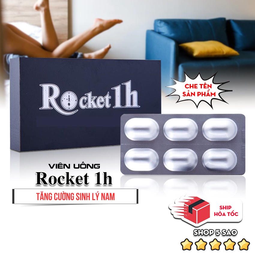 Viên Uống Rocket 1h (Vĩ 6 Viên) - Giúp Hỗ Trợ Sức Khỏe Bổ Thận Tráng Dương & Tăng Cường Sinh Lực, Chống Xuất Tinh Sớm!