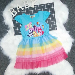 [SALE] [10-14kg] Váy Little Pony xếp tầng cầu vồng dễ thương