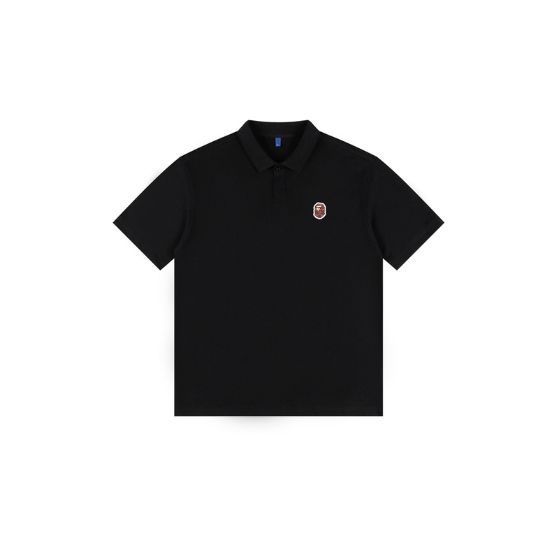 Bape Áo polo Ngắn Tay Dáng Rộng Thời Trang Mùa Hè Giản Dị Dành Cho Nam