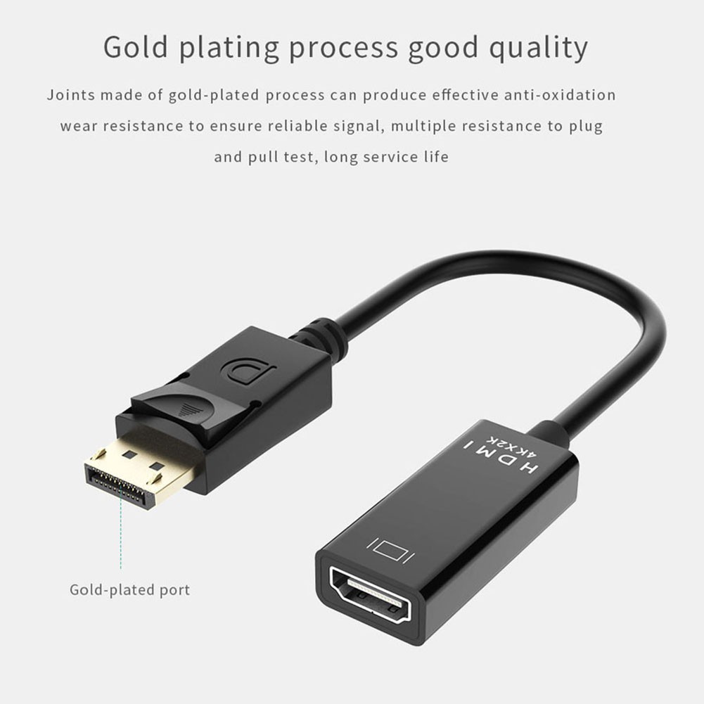 Dây Cáp Chuyển Đổi Hd 4k Dp Sang Hdmi Cho Pc Laptop Hdtv