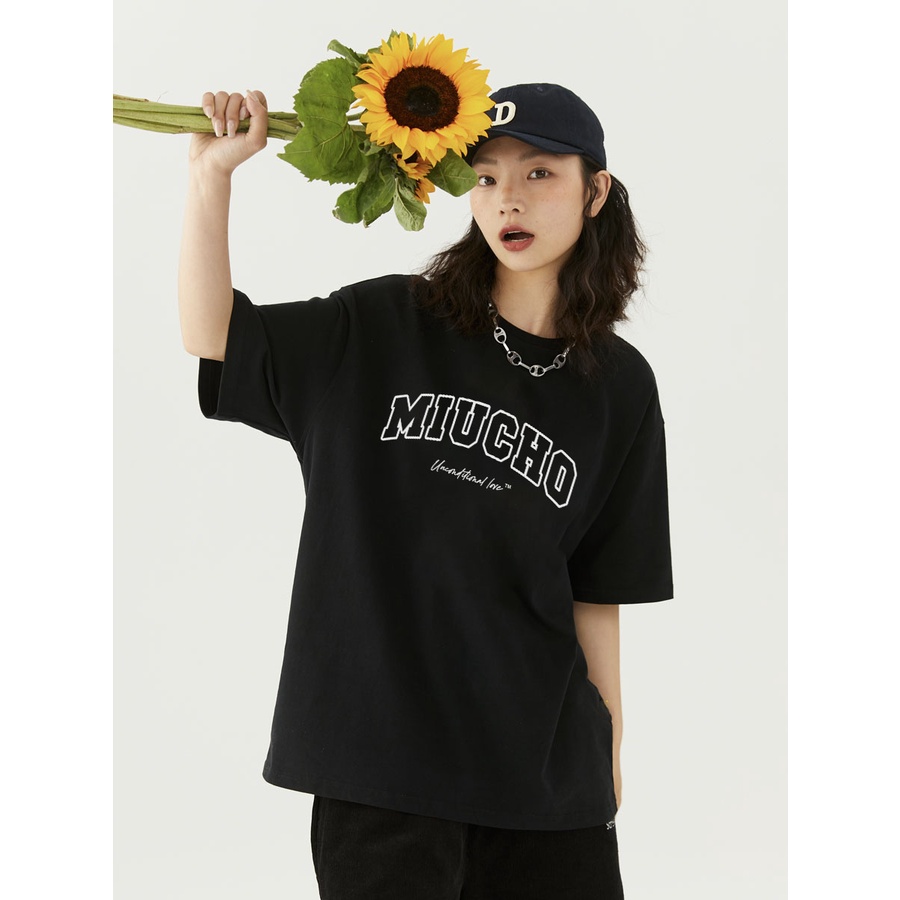 Áo thun form rộng unisex chất vải cotton MT009 Miucho in graphic phong cách
