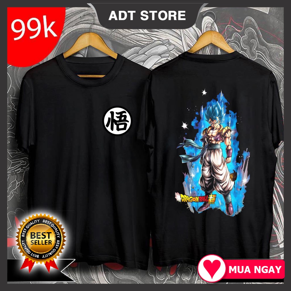Top 4 Áo Thun In Hình GoKu Super Saiyan "7 Viên Ngọc Rồng" Dragon Ball Mẫu Đen Cực Chất độc đẹp giá rẻ