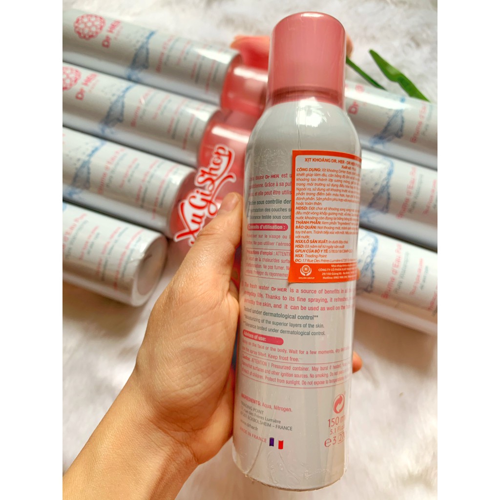 Xịt Khoáng Dưỡng Ẩm Làm Dịu Da PHÁP Dr.Her Pure Water Spray 150ml