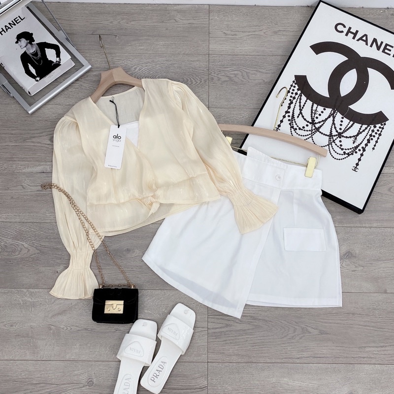 [ 𝐅𝐑𝐄𝐄 𝐒𝐇𝐈𝐏 ] SÉT 3 MÓN XOẮN EO HÓT HIT ÁO DÀI TAY CHUN TƠ ÓNG HÀNG ĐẸP LẮM Ạ