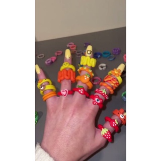 Nhẫn Đất Sét Handmade Nhiều Màu Mùa Hè (ib chọn mẫu)