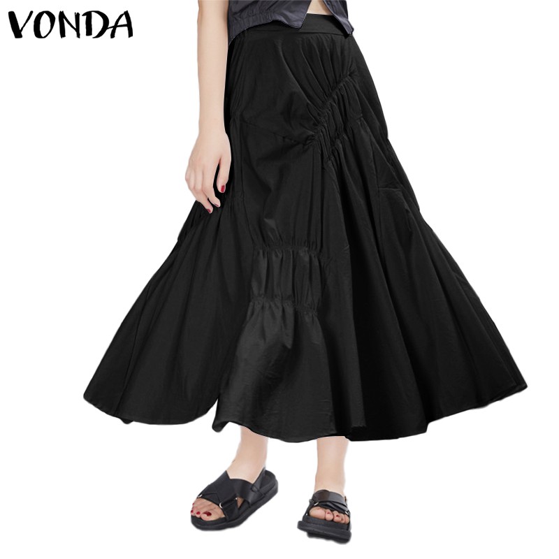 Chân Váy VONDA Lưng Thun Dáng Dài Màu Trơn Thời Trang Hè | BigBuy360 - bigbuy360.vn