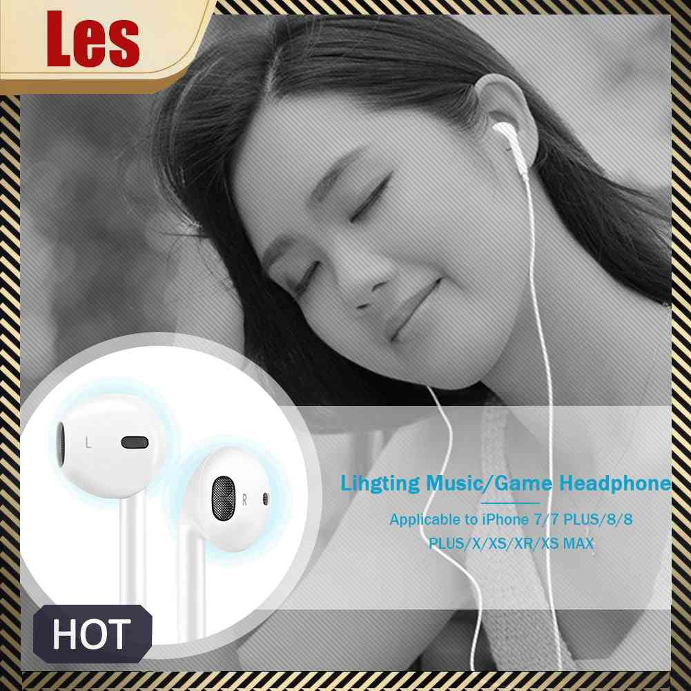 Tai Nghe 8Pin Có Dây Âm Thanh Stereo Sống Động Cho Iphone X