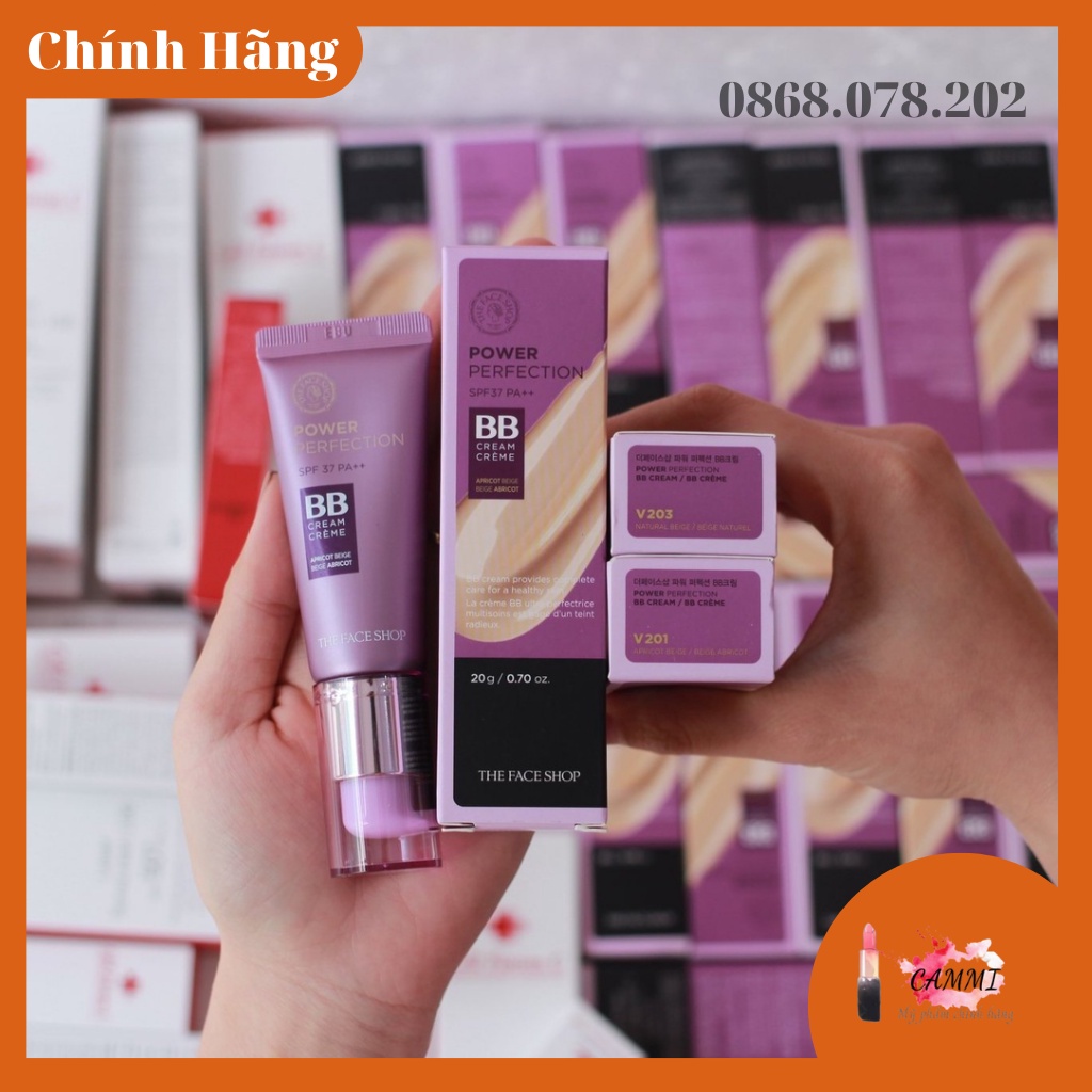 Kem nền đa năng The Face Shop BB Cream Face it Power Perfection BB tím TFS fmgt 20-40g