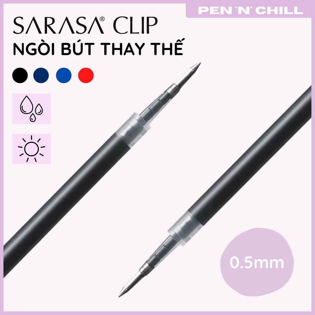 Ngòi Bút Thay Thế Bút Gel Zebra Sarasa Clip 0.5mm / 0.4mm