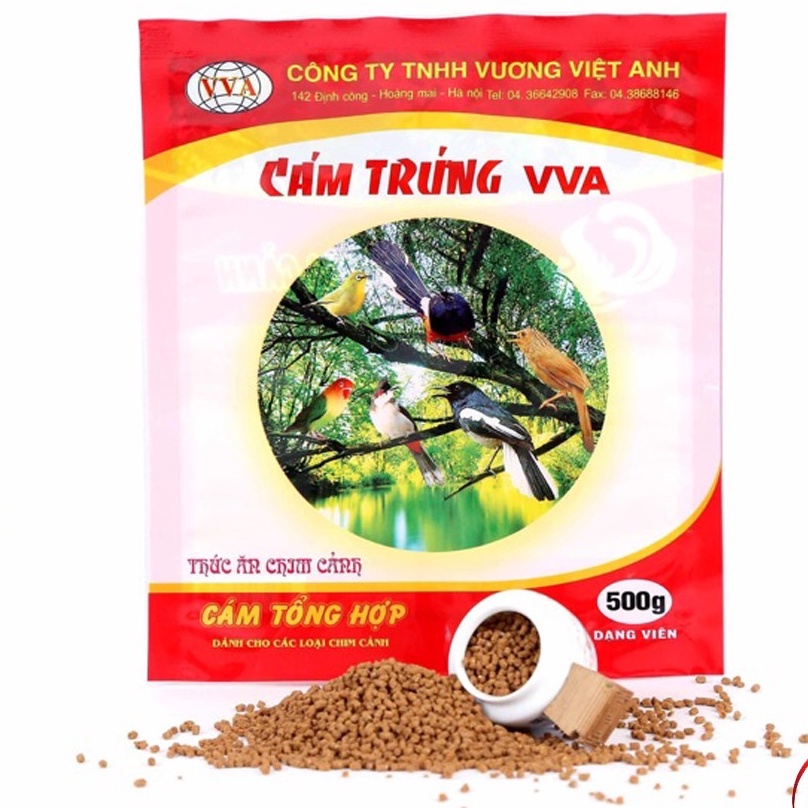 Cám chim Vương Việt Anh cám chim tổng hợp dạng viên phụ kiện lồng chim Minibica CC30