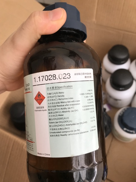Hóa chất Propanol 99.5% CAS 71-23-8 C3H8O chai 500ml