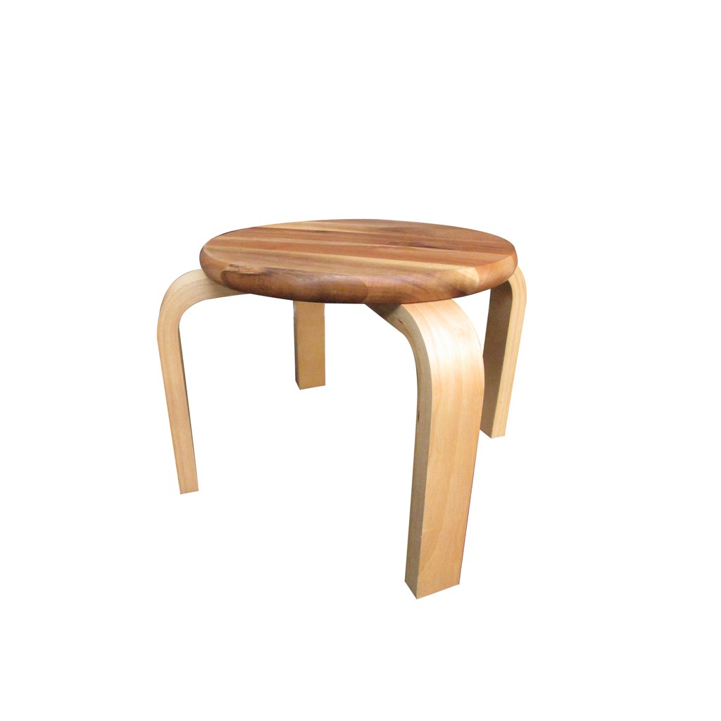 Bộ bàn ghế tròn bằng gỗ tràm, tháo rời