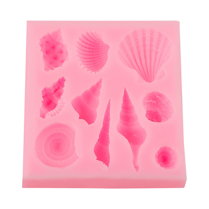 Khuôn Silicon Làm Bánh Hình Vỏ Sò 3d