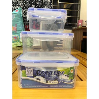Bộ 3 hộp đựng thực phẩm có nắp chống tràn Foob Box