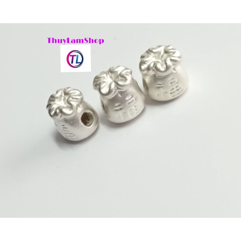 Charm bạc 925 hình túi tài lộc làm vòng