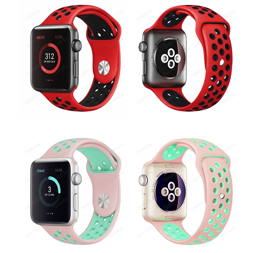 Silicone Dây Đeo Silicon Thay Thế Cho Đồng Hồ Thông Minh Apple Watch 42mm 38mm