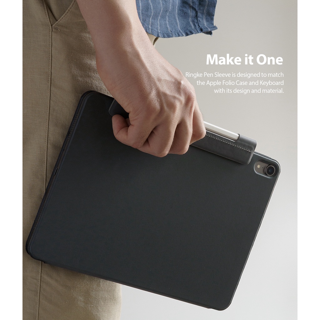 Ống Đựng Bút Cảm Ứng Ringke Bằng Da Nhân Tạo Cho Apple Pencil/Samsung S Pen Tiện Lợi