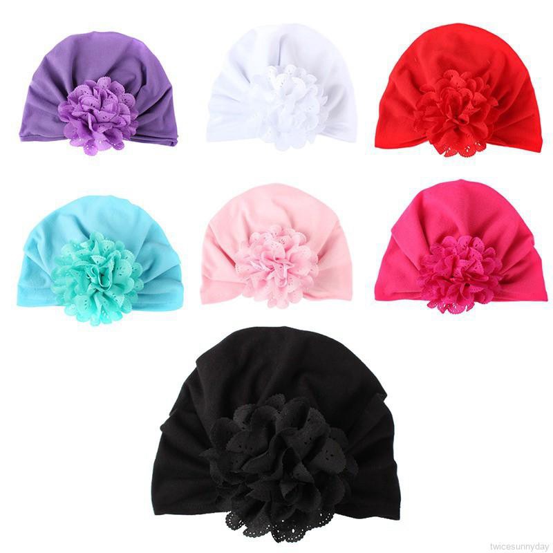 Nón trùm đầu họa tiết hoa dễ thương cho bé