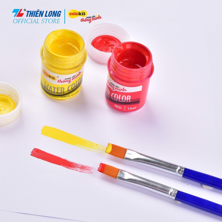 Túi 2 Cọ vẽ Thiên Long Colokit (Phẳng số 4 và Tròn số 5)