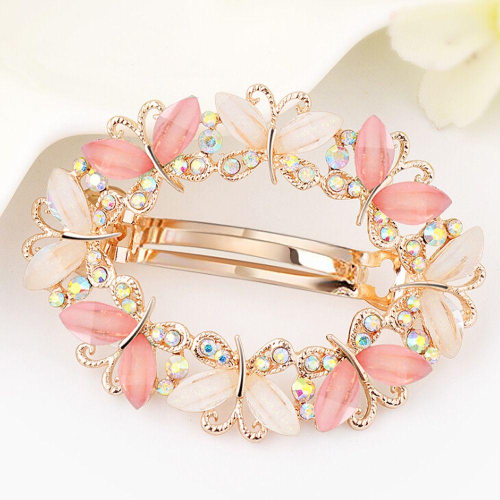 Kẹp Tóc Hình Hoa Và Bướm Đính Đá Thời Trang
