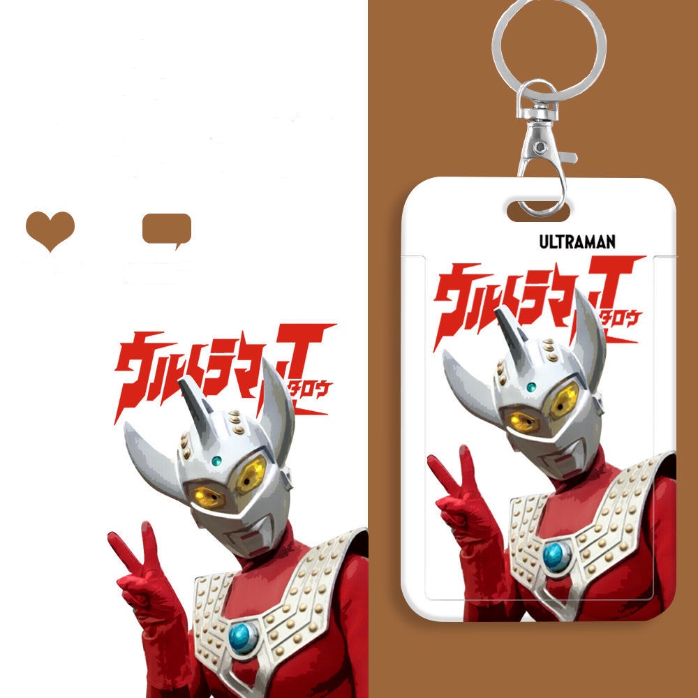 Hot hero Ultraman Vỏ Đựng Thẻ Đi Học / Xe bus / Thẻ Truy Cập Điều Khiển Trung Tâm Hình Gấu Hoạt Hình Có Dây Đeo