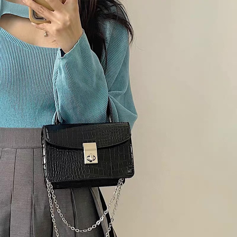 Túi xách 2 size 13cm, 18cm vân da rắn chuẩn hàng quảng châu loại 1