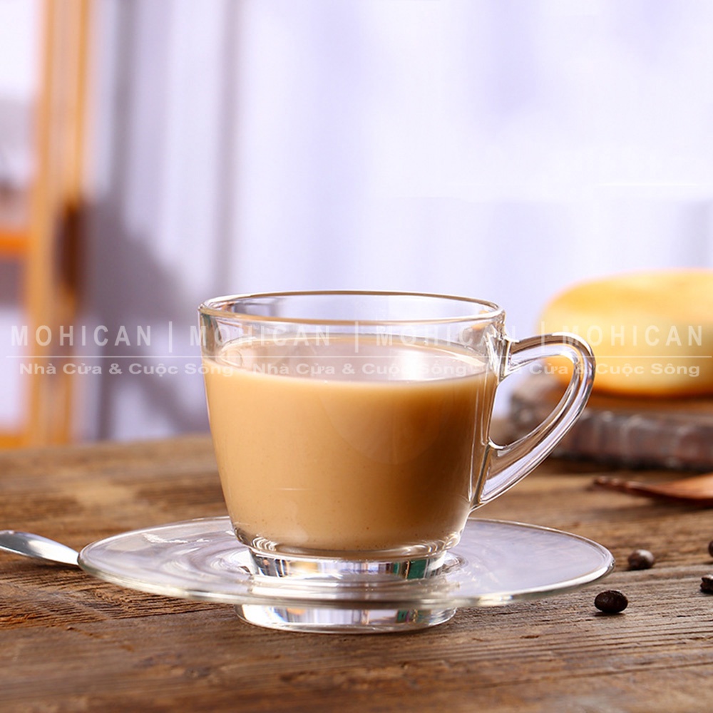 Ly thủy tinh có quai Ocean Café Kenya Cup 245ml, cốc thủy tinh đẹp uống đồ nóng, cà phê, nhập khẩu Thái Lan OCEG-P01641