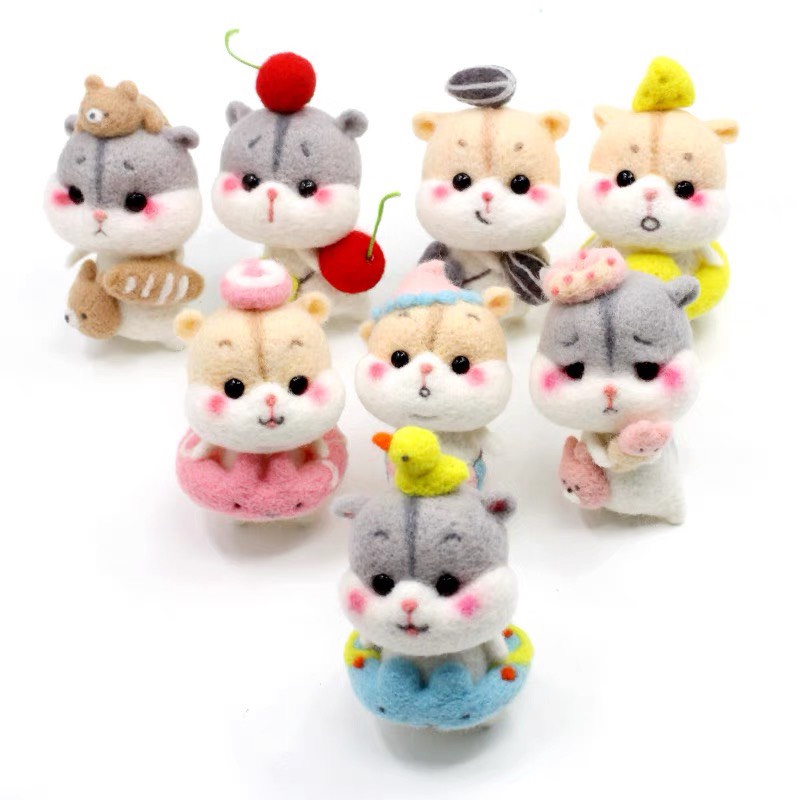 Len Chọc Handmade, Bộ Kit Len Chọc Chuột Hamster Tinh Nghịch