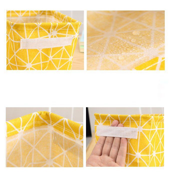 &lt;Video Review&gt; Giỏ Vải Canvas Túi Đựng Đồ Cá Nhân Tài Liệu Giỏ Vải Vintage Chứa Mỹ Phẩm Để Bàn U141