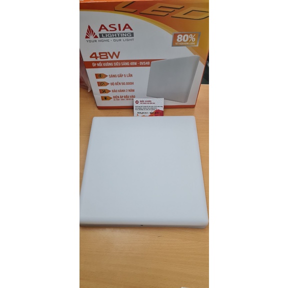 Đèn Led Ốp nổi Vuông Tràn Viền  24,36,48W Vỏ trắng Asia chuẩn chính hãng bảo hành 2 năm