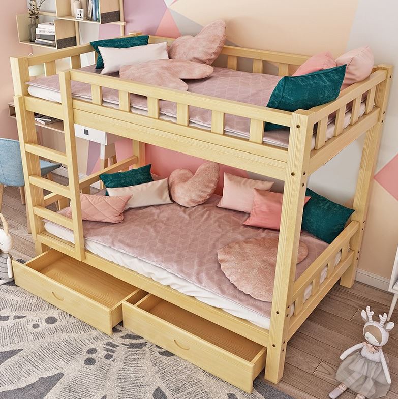 FU128 Giường tầng gỗ chất lượng cao giường trẻ em 190*90*160cm có ngăn kéo chứa đồ đa chức năng  topsmarket898
