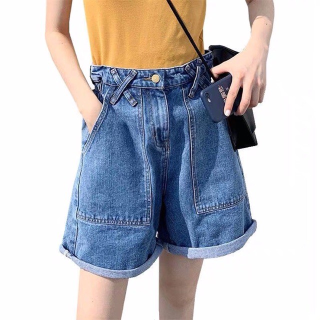 QUẦN SHORT JEAN CẠP CAO - HÀNG CÓ SẴN