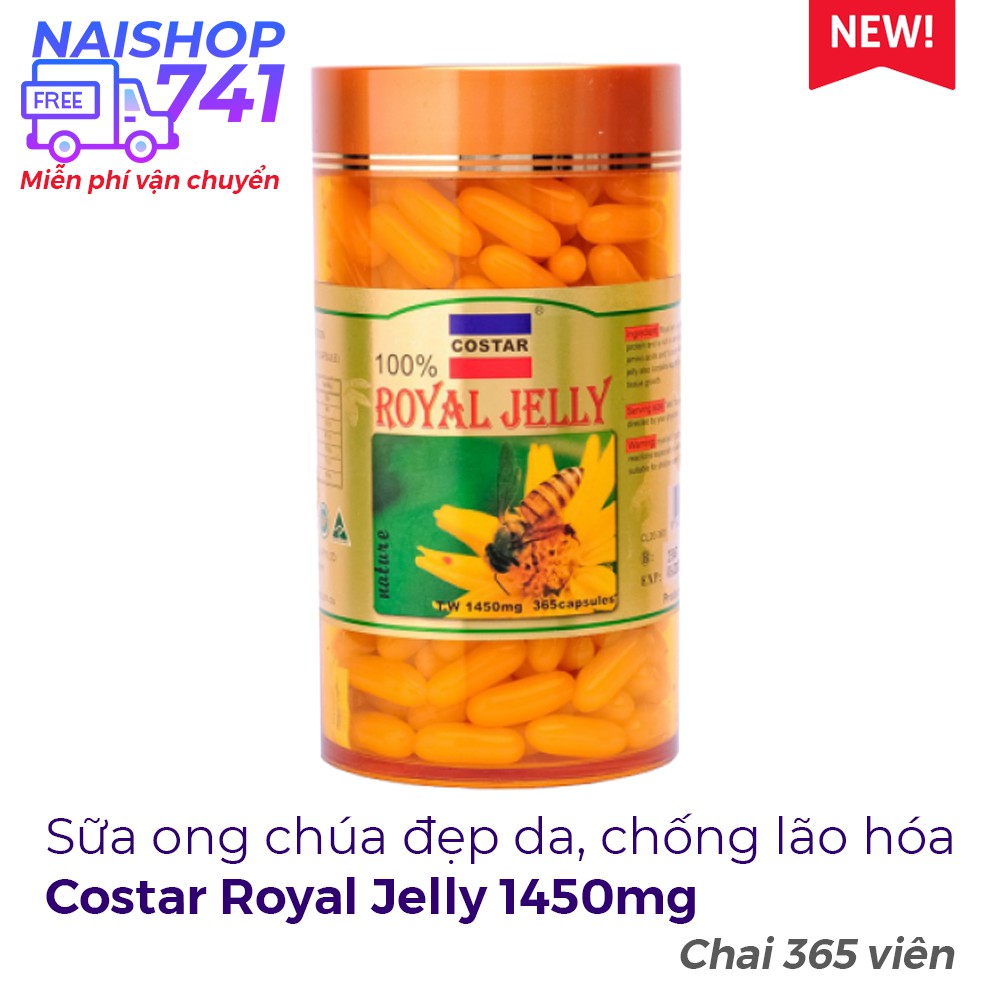 Sữa ong chúa Costar Royal Jelly 1450mg đẹp da, chống lão hóa, Chai 365 viên | BigBuy360 - bigbuy360.vn