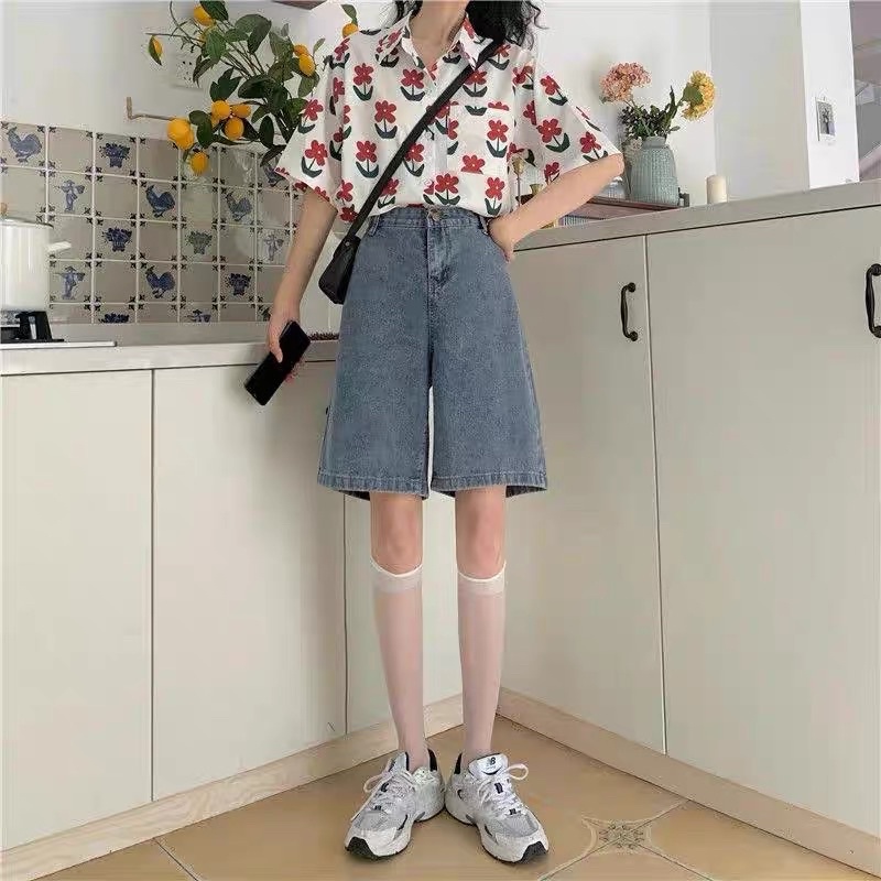 [MẪU MỚI] Quần Ngố Nữ Dài Đến Gối Vải Dày Cạp Cao Phong Cách Đường Phố [DÀI 54CM]