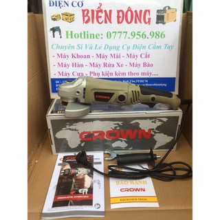 Máy mài góc 125mm 🔥freeship🔥 máy mài cắt góc cầm tay 125mm crown ct13290 công suất 860w màu cắt sắt tường, gỗ tôn...