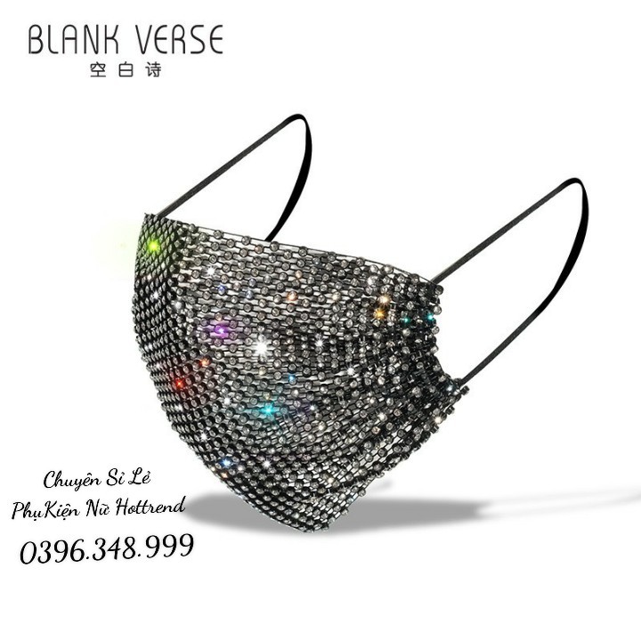 Khẩu Trang Đính Đá Lấp Lánh Cao Cấp Nhất Không Bai Dão | BigBuy360 - bigbuy360.vn